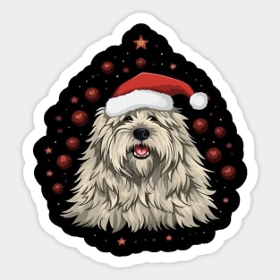 Komondor Christmas Sticker